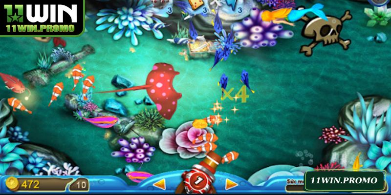 Bắn cá xèng 11WIN tạo sự cạnh tranh với nhiều sinh vật hấp dẫn
